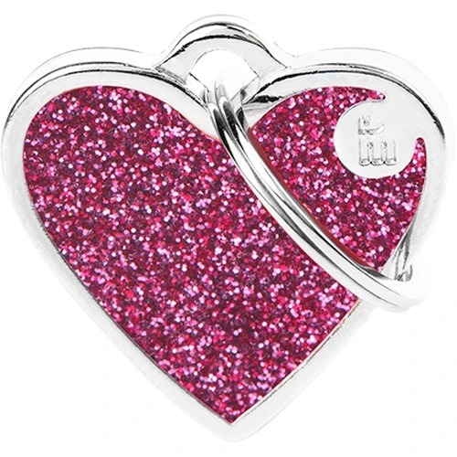 My Family Shine hjerte hundetegn pink lille